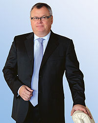 Styreleder og CEO Andrej Kostyn i VTB Bank kan rammes av EU`s straffetiltak. Norge eier 4,6 prosent av VTB-Bank( Foto: VTB)