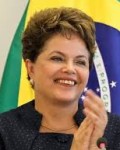 President Dilma Rouseff, som har vært styreleder i Petrobras har møtt flere hundre tusen  rasende mennesker i gatene(Foto:  PMO)