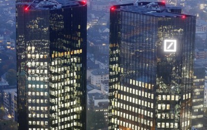 The Deutsche Bank headquarters are photographed(See front picture) in Frankfurt, Germany( Photo: Deutsche Bank)