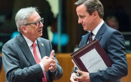 British Prime Minister David Cameron, right, speaks with European Commission President Jean-Claude Juncker in Brussels. For all Britain's talk of possibly leaving the European Union unless there is fundamental change, EU leaders are increasingly frustrated with the lack of clear proposals from Prime Minister David Cameron. (Photo:Associated Press)