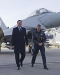 Prime Minister David  Cameron visiting Royal Air Force  in  Western  London(Photo:AFP)
