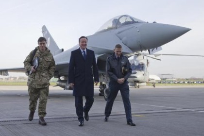 Prime Minister David Cameron visiting Royal Air Force in Western London(Photo:AFP)