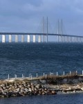 The Oresund Bridge spanning the Oresund strait pictured from Lernacken, Sweden. On upcoming Monday Jan. 4, 2016, new travel restrictions are set to be imposed by Sweden to stem a record flow of migrants, transforming the Oresund bridge between Sweden and Denmark into a striking example of how national boundaries are re-emerging.(Erland Vinberg /TT via AP, File) SWEDEN OUT