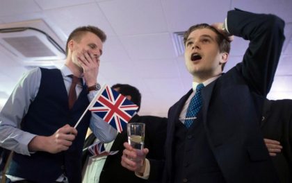 Supporters celebrating that Britain is leaving EU(Photo: Stefan Rousseau/PA via AP) 