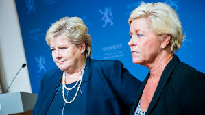 Statsminister Erna Solberg og finansminister Siv jensen vil gi større myndighet til EU i finanssaker( Foto:Regjeringen)