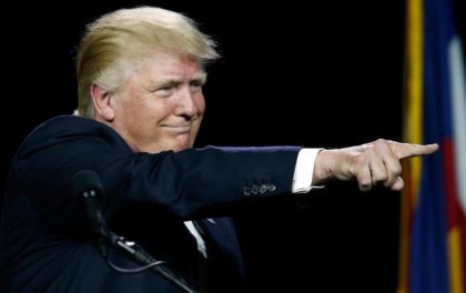 Donald Trump pointing at delegates in Cleveland Ohio( Photo: Ap)