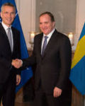 NATOs sekretary general Jens Stoltenber met the swedish prime minister Stefan løfven at the NATO-meeeting in Poland(Photo: NATO int.)