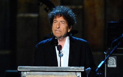  Bob Dylan accepts the 2015 MusiCares Person of the Year award at the 2015 MusiCares Person of the Year show in Los Angeles. Dylan, the winner of this year’s Nobel Prize in literature declined the invitation to the Dec. 10 2016 prize ceremony (Photo by Vince Bucci/Invision/AP, File)
