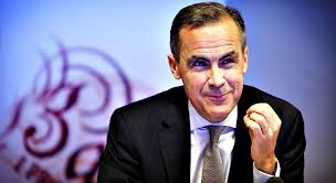 Det knytter seg spenning til hva sentralbanksjef Mark Carney i Bank of England gjør med renten( Foto Bank of England)