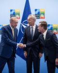 NATO Secretary General Jens Stoltenberg, President of Türkiye 
Recep Tayyip Erdoğan and Prime Minister of Sweden, Ulf Kristersson