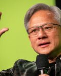 Jensen Huang, co-founder and chief executive officer of Nvidia Corp., during the Nvidia GPU Technology Conference (GTC) in San Jose, California, US, on Tuesday, March 19, 2024. Dubbed the Woodstock festival of AI by Bank of America analysts, GTC this year is set to draw 300,000 in-person and virtual attendees for the debut of Nvidia Corp.'s B100. Photographer: David Paul Morris/Bloomberg via Getty Images